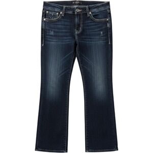 Silver Jeans Co Suki Surplus Women 34x29 Dark Wash Bootcut Curvy Mid Rise Denim